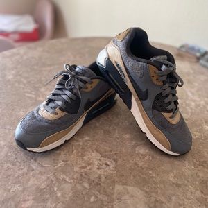 Nike Air Max 90 Premium Wool Cool Grey Mushroom Shoes Mens Size 8.5 | 700155-010